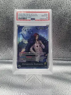 One Piece Donquixote Rosinante Alt Art Leader Op12-061 Psa 10 - Image 1