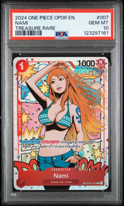 2024 One Piece Op06 Wings of the Captain Nami #007 TR Treasure ST01-007 PSA 10 - Image 1