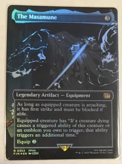 MTG English Magic Card Near Mint FOIL Borderless THE MASAMUNE from Final Fantasy - Image 1