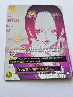 One Piece English OP14-118 You'll Frighten Me.. Boa Hancock Alternate Art - Image 2