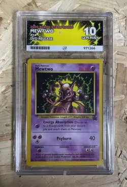 Pokemon TCG Mewtwo #14 2000 Black Star Promo DVD ACE 10 GEM MINT - Image 1