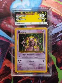 Pokemon TCG Mewtwo #14 2000 Black Star Promo DVD Release ACE 10 GEM MINT - Image 1