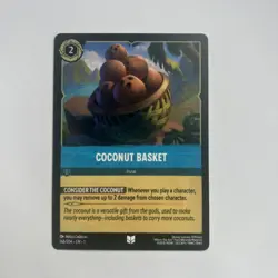 Disney Lorcana Demo Coconut Basket Card - Rare - Image 1