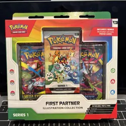 Pokemon First Partner Illustration Collection Series 1 SEALED Mega Evolutions - Image 1