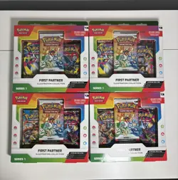 Pokemon First Partner Illustration Collection Series 1 4X - Brand New & Sealed - Image 1