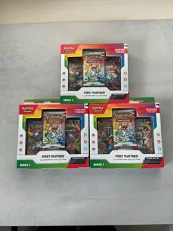 Pokemon TCG | First Partner Illustration Collection | Series 1 | New & Sealed x3 - Image 1