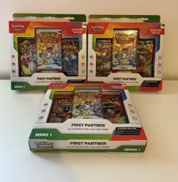Pokemon TCG First Partner Illustration Collection Series 1 Sealed X3 - Image 1