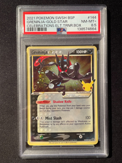 Pokemon Card PSA 8.5 Greninja Gold Star SWSH144 ETB Celebrations Promo 2021 EN - Image 1