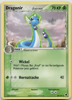 Dragonir 28/101 - EX Dragon Frontiers - DE - EXC - Pokemon TCG Karte - Image 1