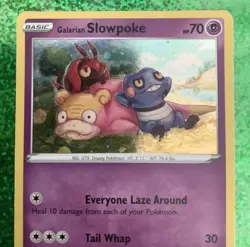 Pokemon card & code Galarian Slowpoke SWSH126 Black Star Promo Holo NM - Image 3