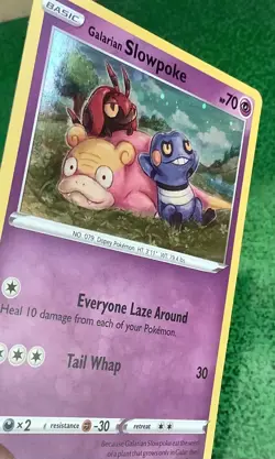 Pokemon card & code Galarian Slowpoke SWSH126 Black Star Promo Holo NM - Image 5