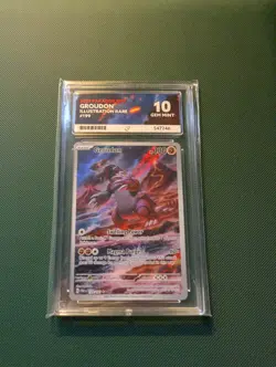 Pokemon Groudon TCG Paradox Rift Holo Illustration Rare Card 199/182 Ace 10 - Image 1