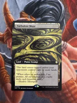 Turbulent Moor, Extended Art, Commander: Secrets of Strixhaven MTG - Image 1