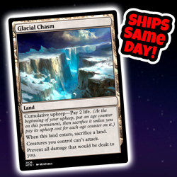 Glacial Chasm - Custom Art Magic: The Gathering Playtest Card - Commander EDH - Image 1