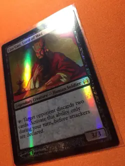 MTG Magic The Gathering Cao Cao, Lord Of Wei LP Foil FtV Mythic Black - Image 2