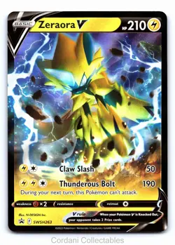 Zeraora V SWSH263 - SWSH Black Star Promo - Pokemon Card - Near Mint - Image 1