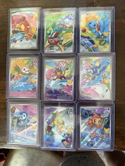 Pokemon First Partner Illustration 30th Collection Complete Promo Set 9 Cards NM - Image 1