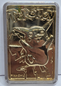 Pikachu 1999 Pokemon 23K Gold-Plated Burger King Promo Trading Card In Case - Image 1
