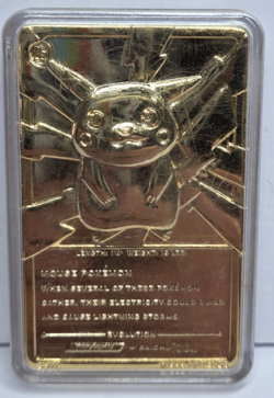 Pikachu 1999 Pokemon 23K Gold-Plated Burger King Promo Trading Card In Case - Image 2