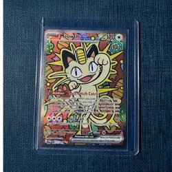 Pokemon Meowth EX Full Art Holo Card 121/088 English Basic Cat - Image 1