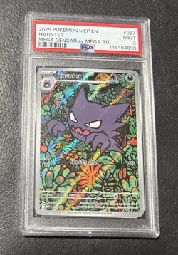 POKEMON 2025 MEGA EVOLUTION PROMO HAUNTER PROMO 027 PSA 9 TCG Card - Image 1