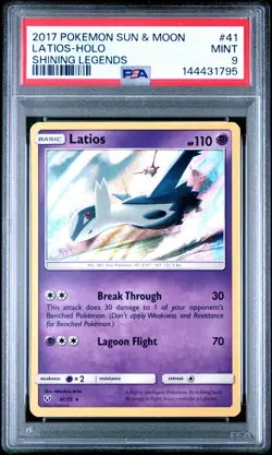 LATIOS HOLO 41/73 SHINING LEGENDS POKEMON PSA 9 - Image 1