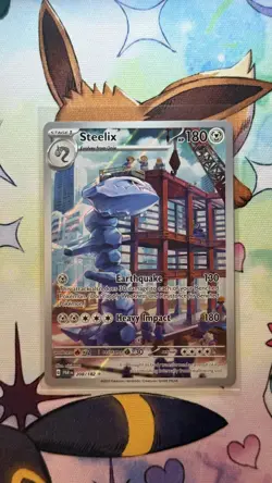 Pokemon TCG Steelix Paradox Rift Holo Card 208/182 - Image 1