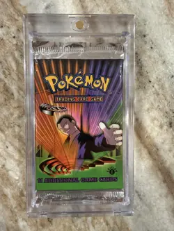 WOTC Pokemon Gym Challenge 1st Edition Booster Pack - Giovanni Art. Unweighed - Image 1