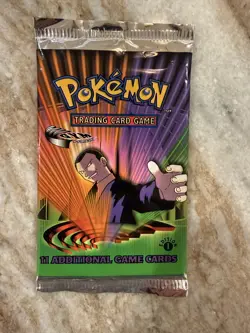 WOTC Pokemon Gym Challenge 1st Edition Booster Pack - Giovanni Art. Unweighed - Image 3