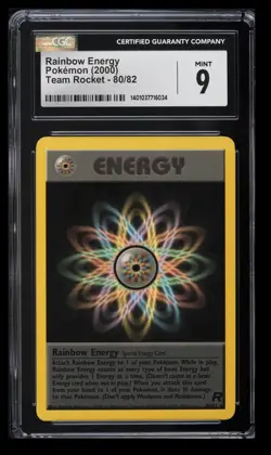 2000 Pokemon Team Rocket Rainbow Energy CGC 9 English #80/82 Rare - Image 1