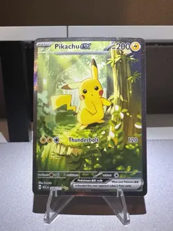 Pokemon Pikachu EX 276/217 Holo Rare 200 HP Thunderbolt Card English - Image 1