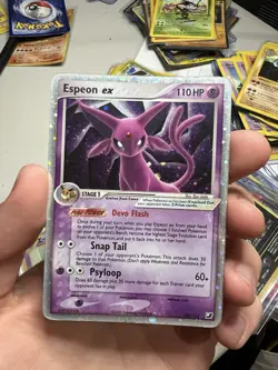 2005 Pokemon EX Unseen Forces Espeon EX Holo Foil Rare 102/115 - Image 3