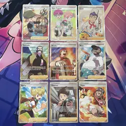 Pokemon TCG | English Sword & Shield Full Art Trainer SR X9 Card Bundle - Image 1