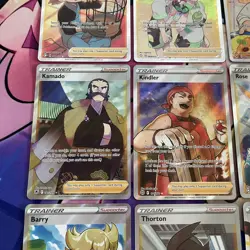 Pokemon TCG | English Sword & Shield Full Art Trainer SR X9 Card Bundle - Image 4
