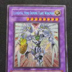 Yu-Gi-Oh! TCG Elemental Hero Shining Flare Wingman CT03-EN004 Secret Rare - Image 2