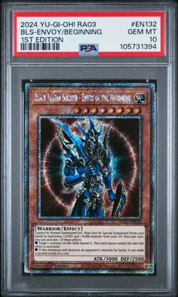 2024 YU-GI-OH!1 ST ED #EN132 BLACK LUSTER SOLDIER ENVOY OF THE BEGINNING PSA 10 - Image 1