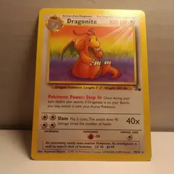 Pokemon Wizards of the Coast Fossil Non Holo Rare #19/62 DRAGONITE - Image 1