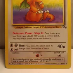 Pokemon Wizards of the Coast Fossil Non Holo Rare #19/62 DRAGONITE - Image 2