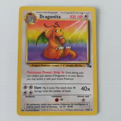 Dragonite 19/62 Fossil Set Non Holo Rare WOTC Pokemon Card LP - Image 1