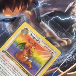 1st Edition Dragonite 19/62 Fossil Non Holo Rare Pokemon Card - Image 3
