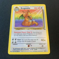 Pokemon Bundle - Dragonite 19/62 Non Holo Rare Fossil WOTC - Excellent - Image 1