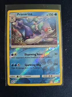 Primarina Reverse Holo Rare Pokemon League Promo Card Hidden Fates 41/149 - Image 1
