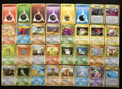 32 Japanese old back Pokemon card set including Neo premium file Eevee cards etc - Image 1
