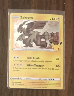NM Zekrom 010/025 25th Anniversary Celebrations Holo Pokemon Card - Image 1