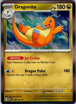 Dragonite 149/165 - Pokemon TCG Scarlet & Violet 151 - Holo Rare Card - Image 1