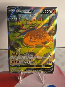 Pokemon TCG Charizard v SWSH260 Holo Rare Card Sword & Shield Promo - Image 1
