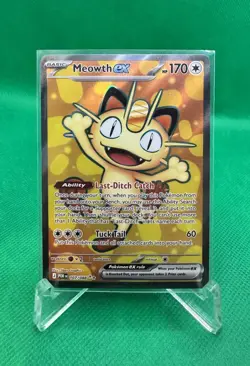 Meowth EX 107/088 XY Holo 170 HP Basic Regular Card English Pokemon TCG - Image 1