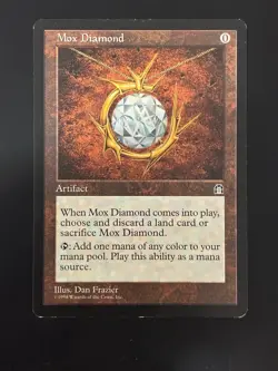 Magic the Gathering Stronghold Mox Diamond Card English, LP Condition - Image 1