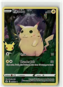 Pikachu 005/025 Ultra Rare Celebrations Pokemon Card - Image 1