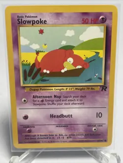SLOWPOKE Team Rocket Set 67/82 Common Pokemon Card Unlimited NM 2000 - Image 2